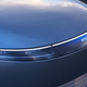 Close-up view of the Sony Honda Afeela concept's front light bar.